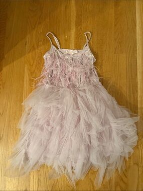 Tutu Du Monde Pale Pink Feather & Tulle Party Dress